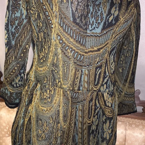 Peruvian Connection Green and Gold Maxi Dress - Picture 10 of 16